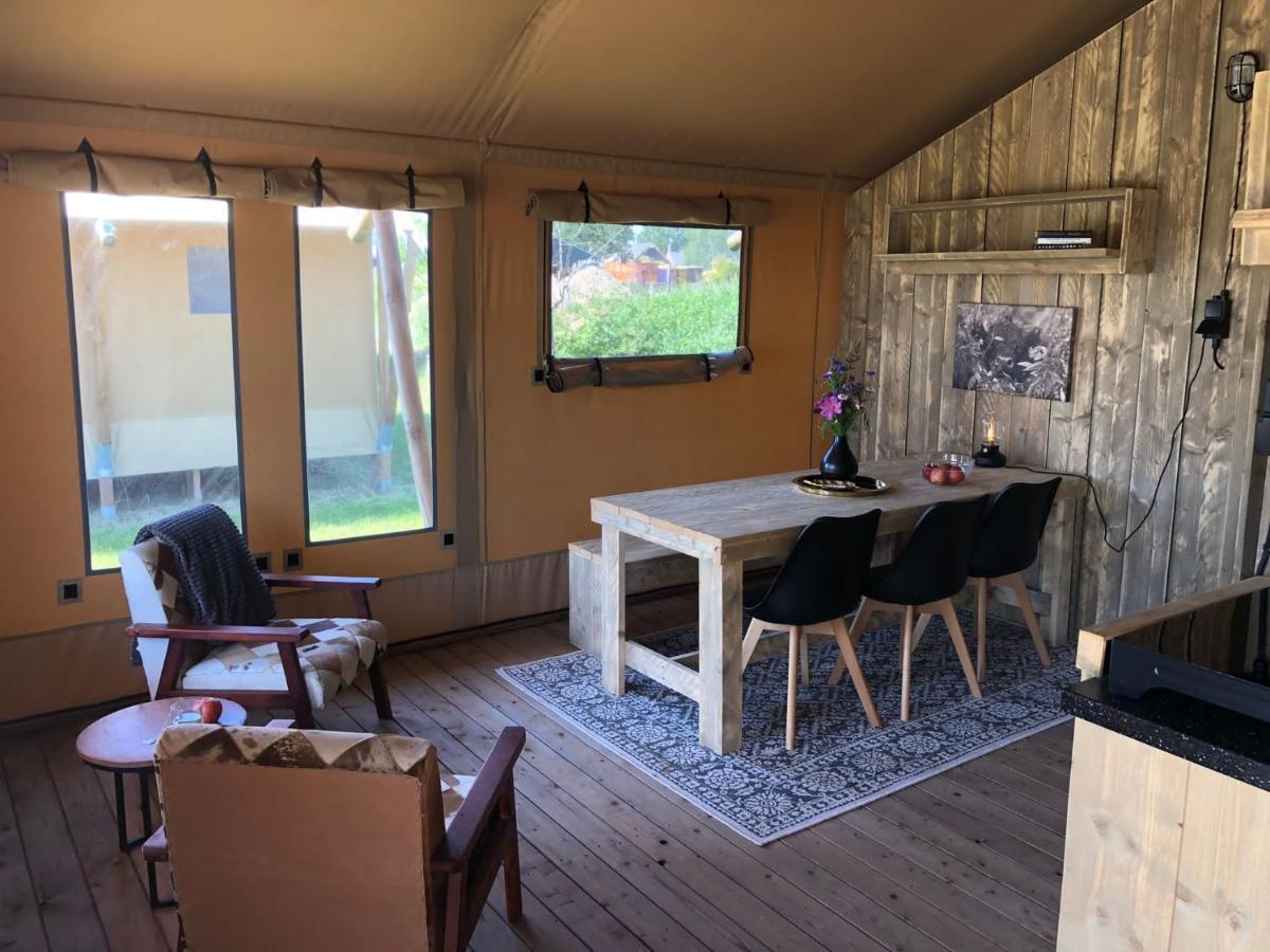 De Hazelaarshof Luxe Glampingtent Bij Natuurgebied De Millingerwaard Kekerdom Exterior foto
