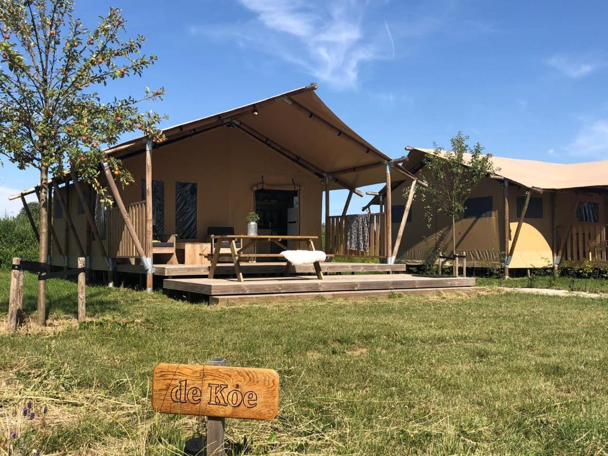 De Hazelaarshof Luxe Glampingtent Bij Natuurgebied De Millingerwaard Kekerdom Exterior foto