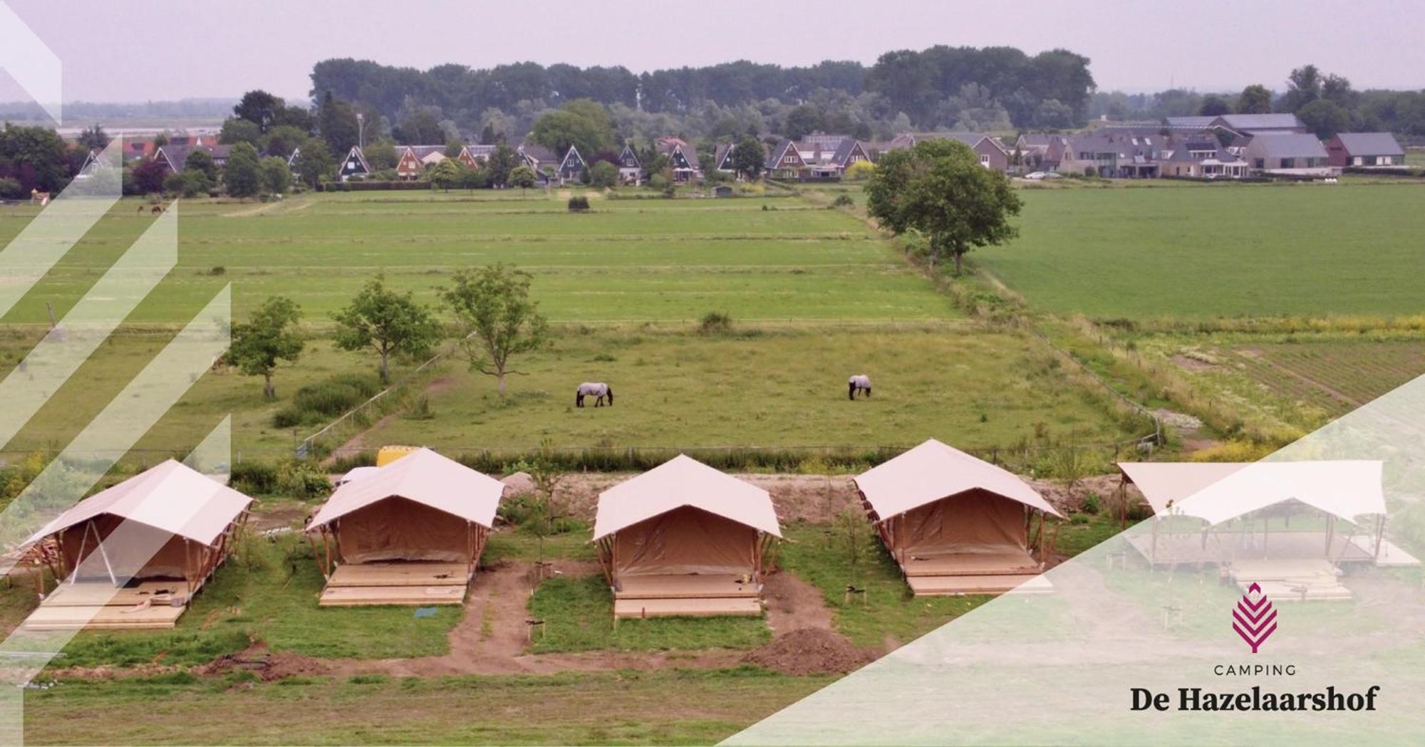De Hazelaarshof Luxe Glampingtent Bij Natuurgebied De Millingerwaard Kekerdom Exterior foto